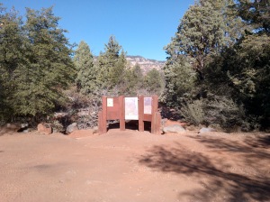 Secluded Empty Parking Lot at Secret Canyon Trail, Sedona Arizona