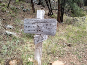 End of Horton Creek Trail Junction, Horton Creek - Highline - Derrick Trail Loop, Payson, Arizona